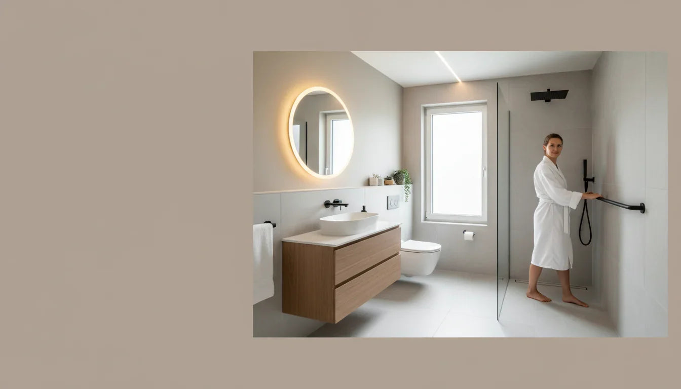 Aménager une petite salle de bain sans perdre en sécurité - Image de couverture